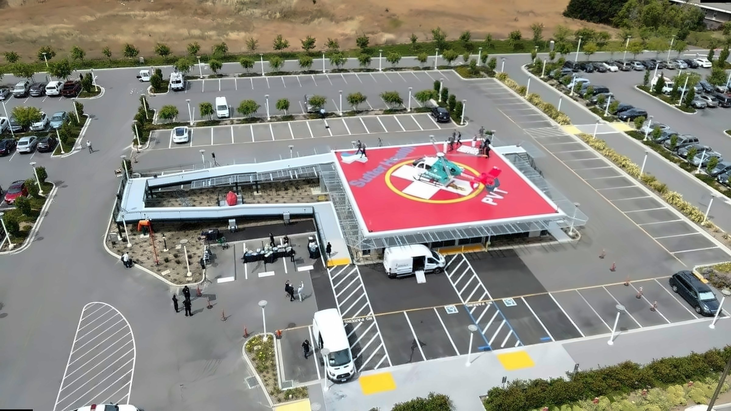 Elevated heliport from above